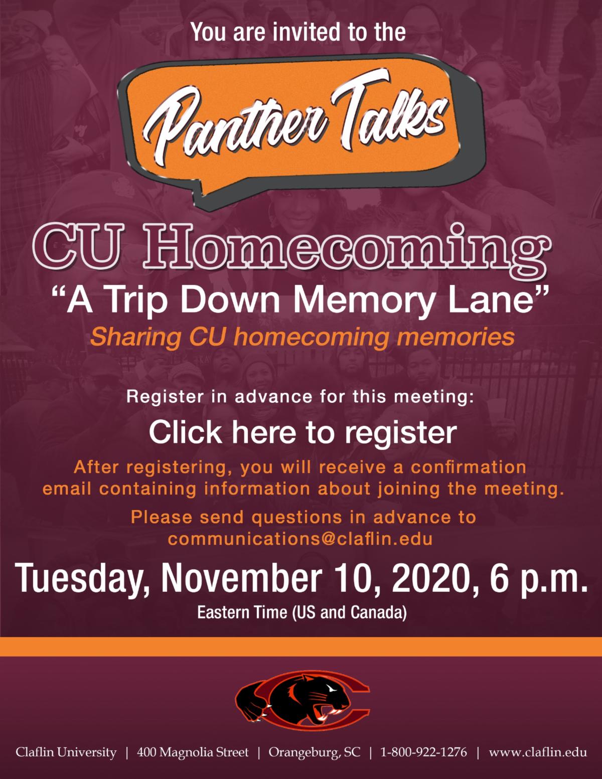 Claflin Fall Virtual Commencement, Week Activities