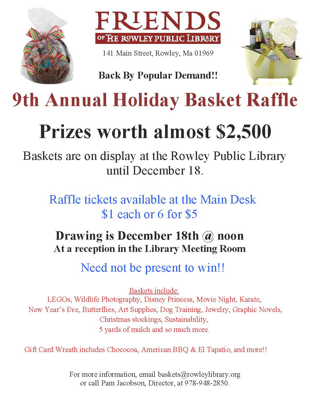 Rowley Library December 2021 Newsletter