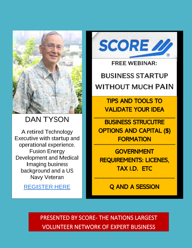 SCORE Hawaii Chapter Activities SCORE