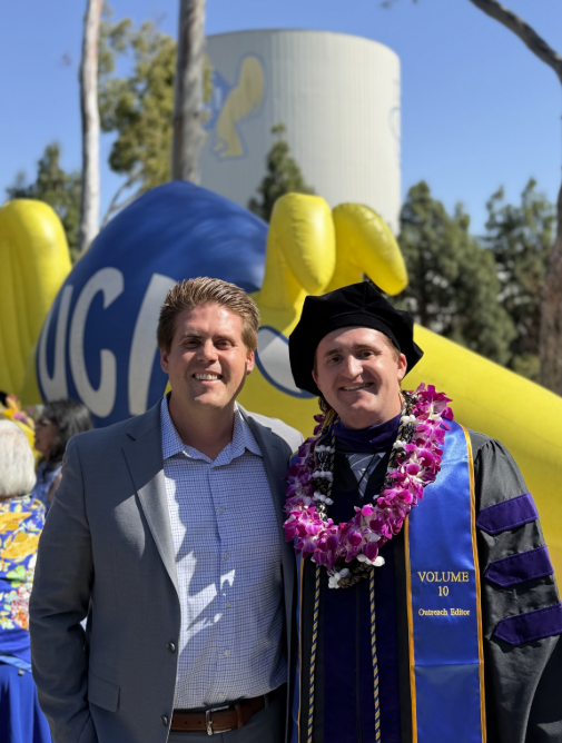Sean and Braden Lobb at UC Irvine Law's 2026 commencement