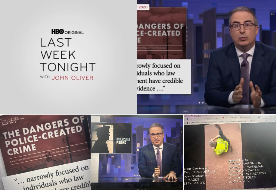 Katie Tinto research featured on Last Week Tonight with John Oliver