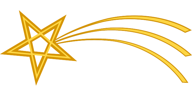 Golden shooting star.