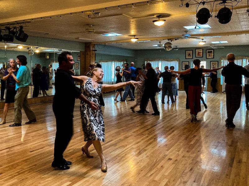 Chip Hindi and Anita McBride showing their stuff on the Enchantment dance floor.
