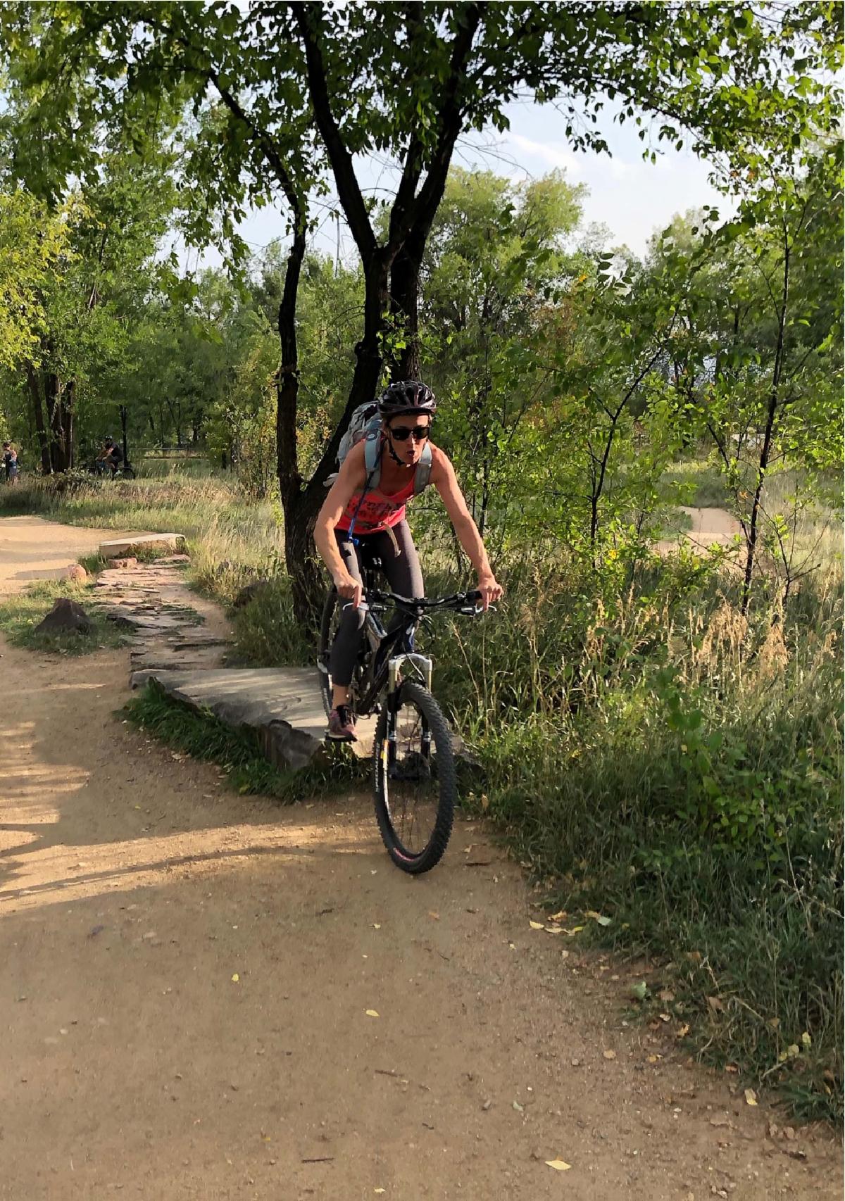 Jessica mtn biking vertical