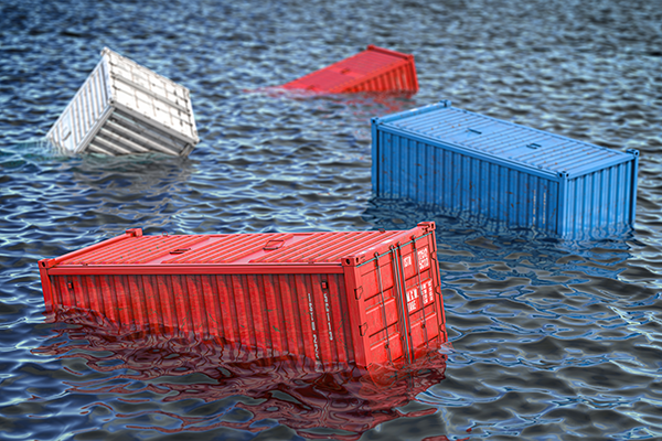 Containers sinking
