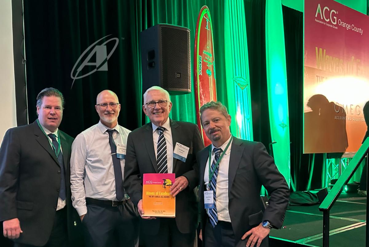 Aeronet Worldwide executives at the 2023 ACG Orange County awards gala