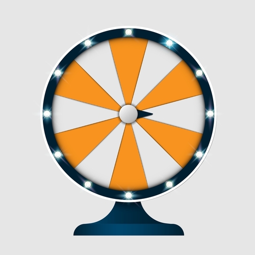 Spinning fortune wheel_ lucky roulette_ online promotion events_ vector illustration