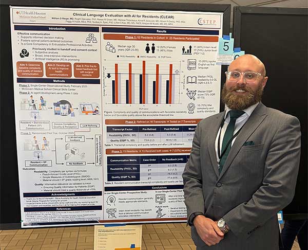 William Rieger, MD, resident in the Department of Surgery