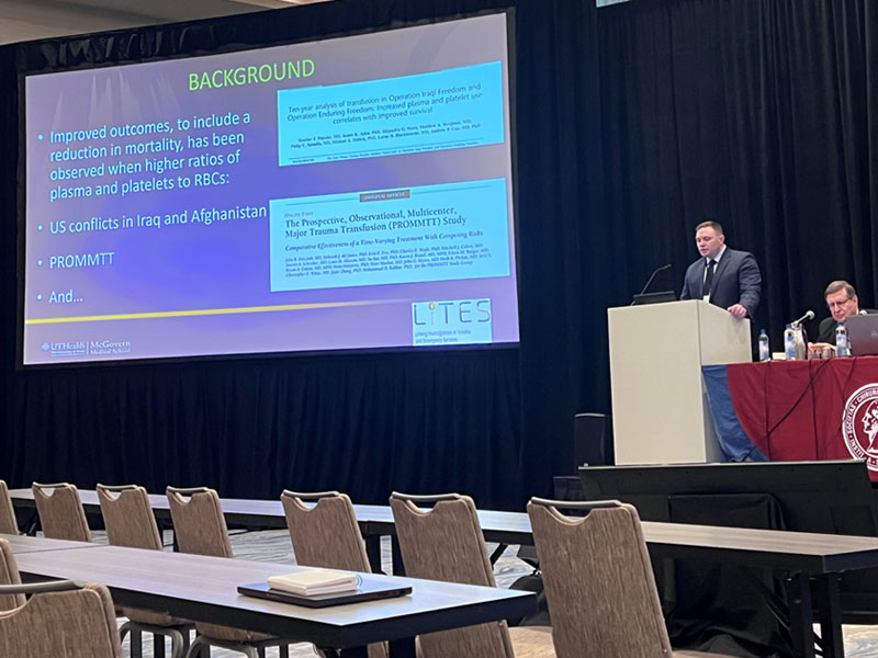 Dr. Van Gent presenting 