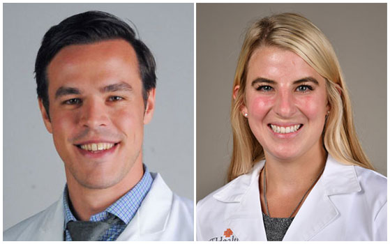 Nathaniel Deboever, MD, MS, and Kylie Holden, MD, MS, residents in the Department of Surgery 