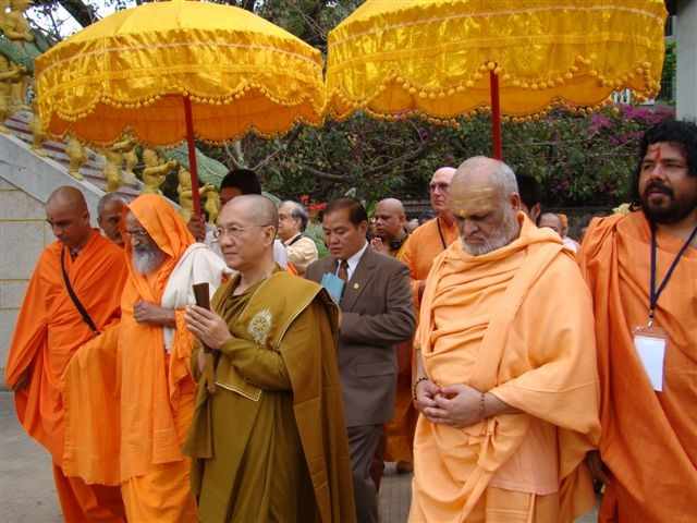 Procession of Swamis and Monks - Opening Day Buddhist Hindu Summit