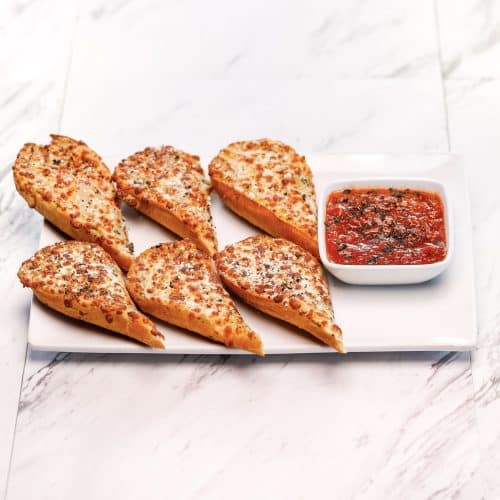 cheesy garlic bread with marinara sauce