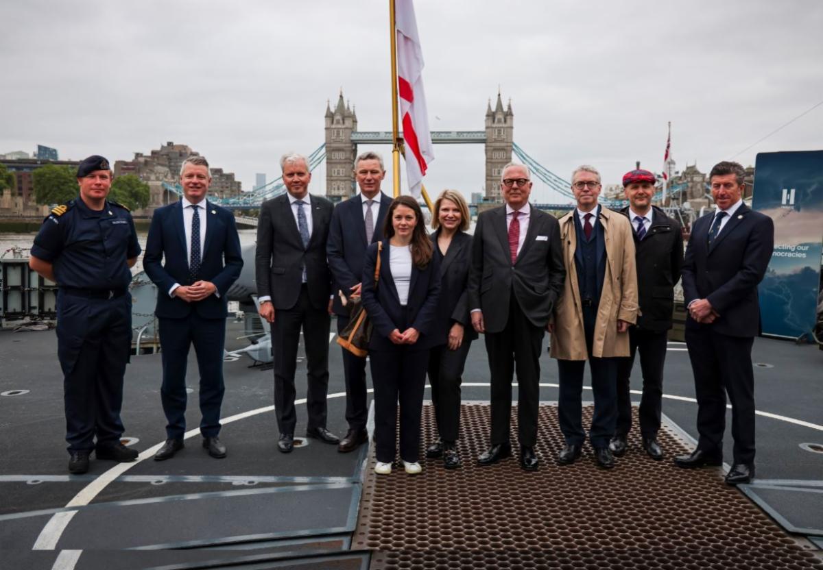 JEF Ambassadors in London onboard HMS Sutherland