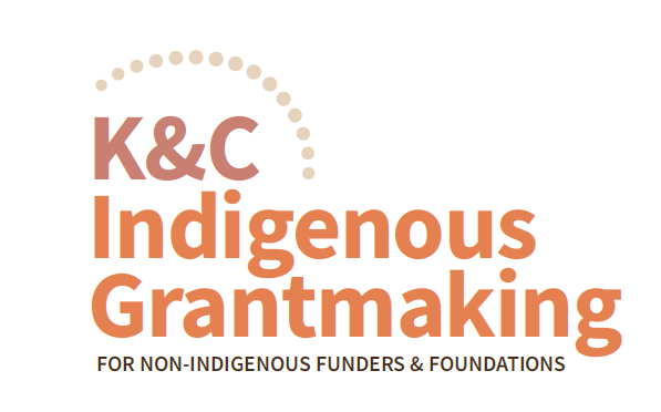 Title logo in shades of orange - K&C Indigenous Grantmaking