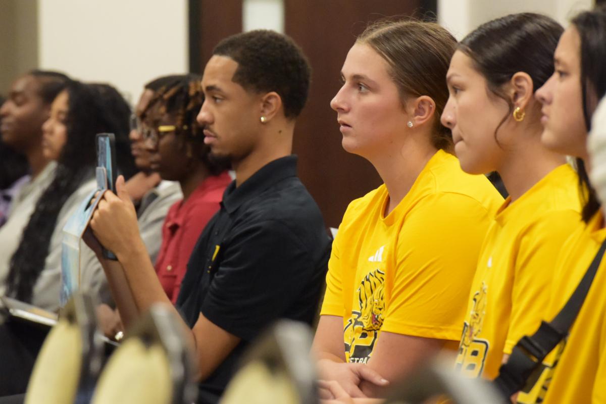 Students Listen at Town Hall