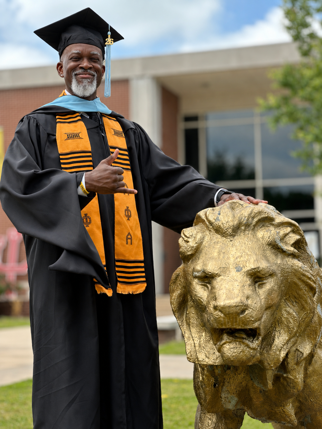 Thomas D. Noble III in Cap and Gown