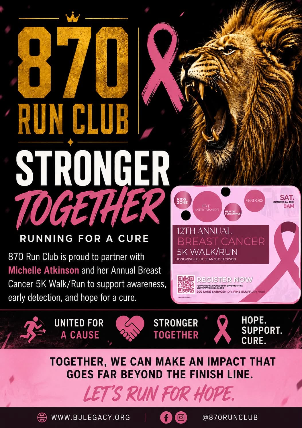 870 Run Club to Support 12th Annual Breast Cancer 5K Walk Run