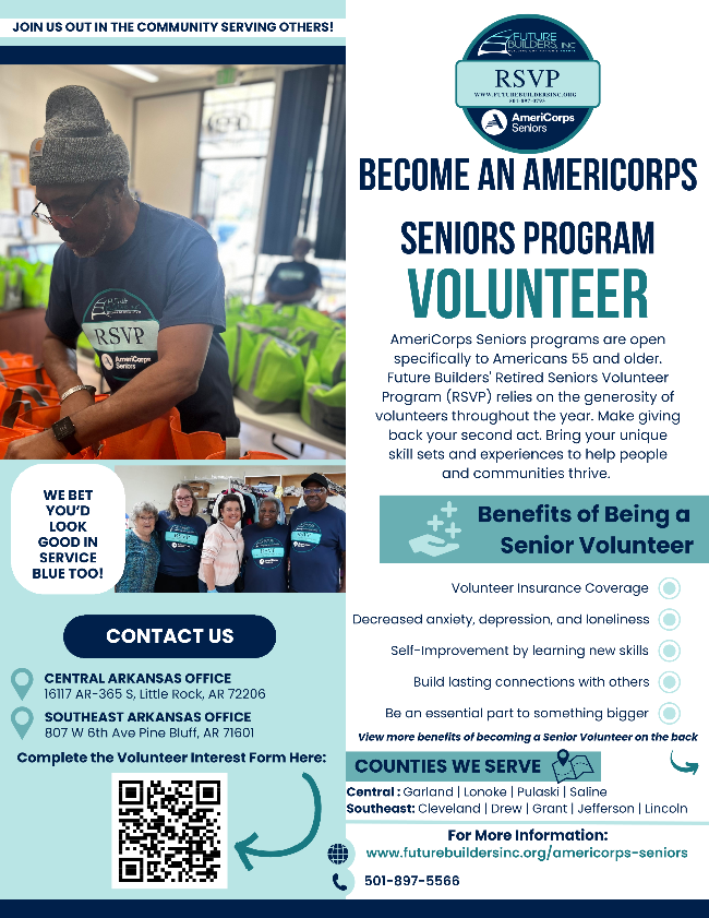 RSVP Senior Volunteer Benefits Flyer