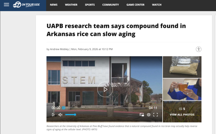 KATV Channel 7 Spotlights UAPB research