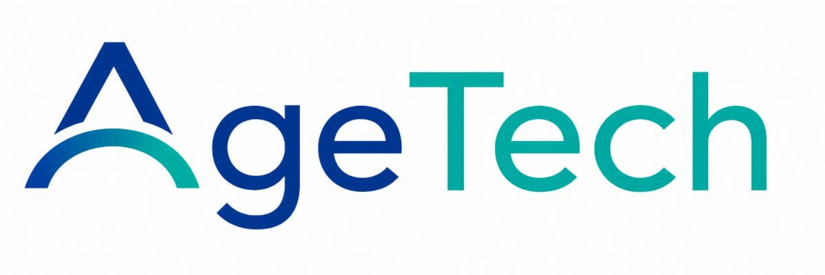 AgeTech logo featuring a stylized "A" in blue and teal with the word "AgeTech" in blue and teal lettering.