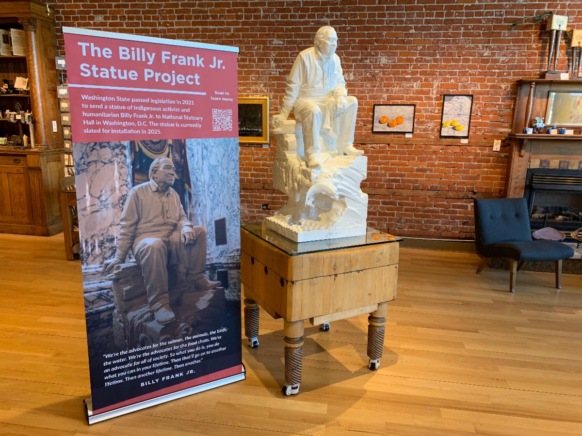 Billy Frank Jr. maquette at DS Watkins Gallery