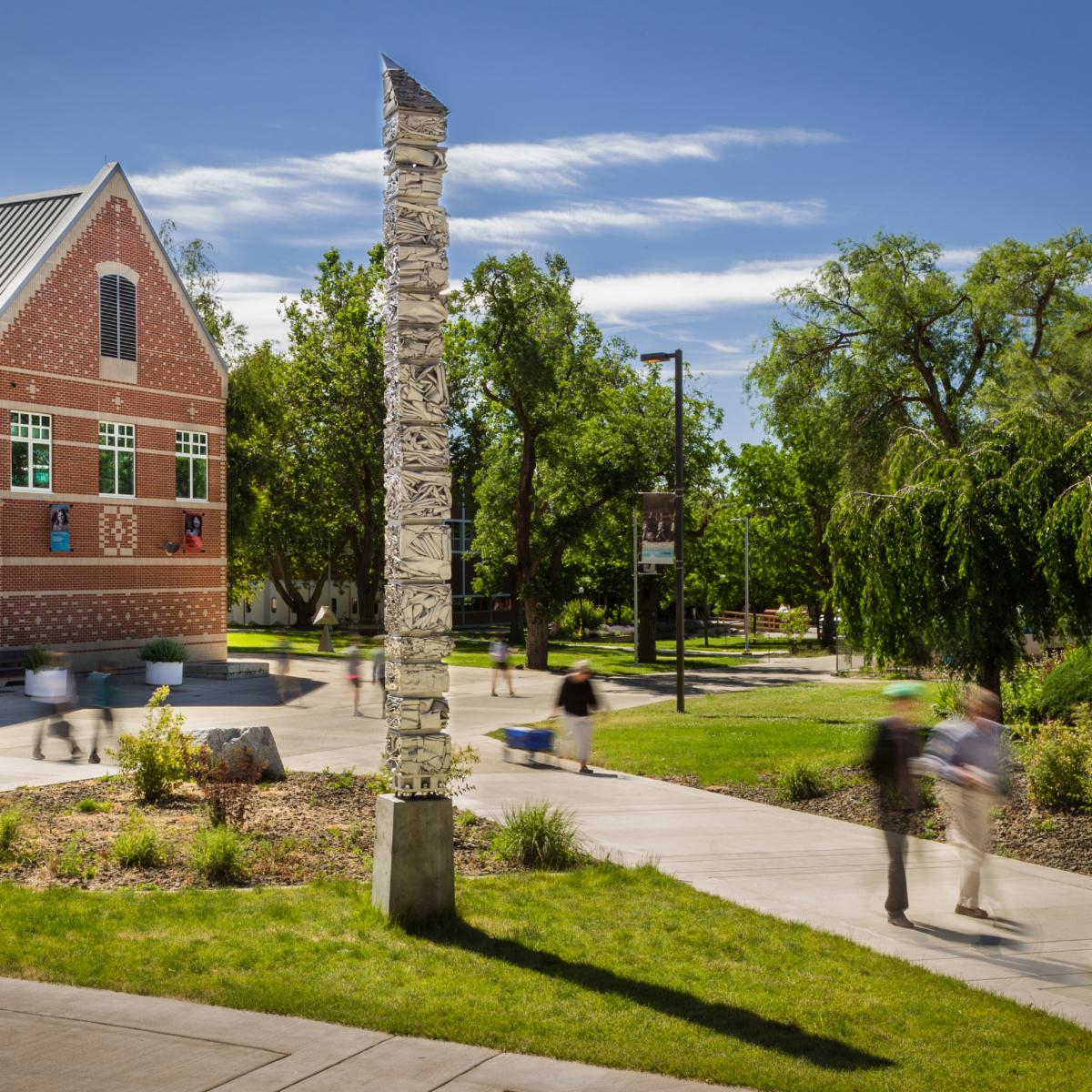 Secondhand Geology is a 2017 artwork by Ball-Nogues Studio at Central Washington University. It is among those that will be cared for by our Central and Eastern Washington Conservation Lead. Photo courtesy of the artists.