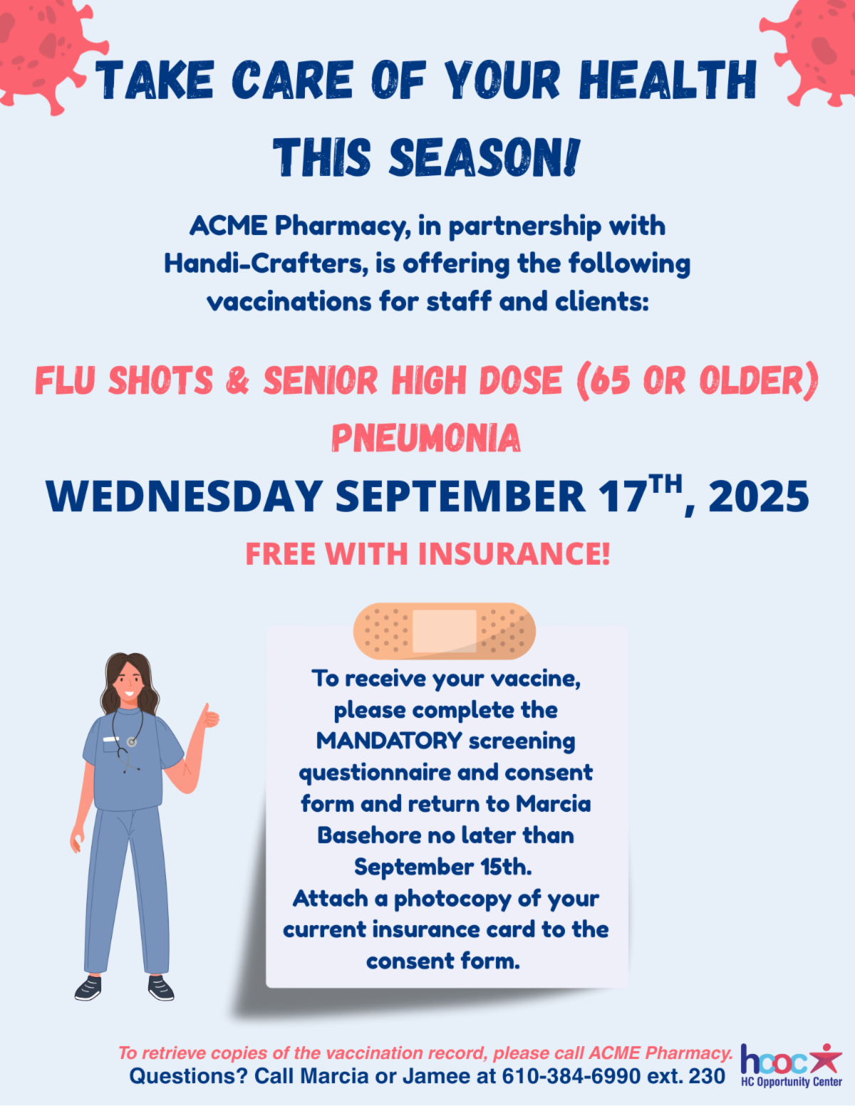 Annual Flu Shot Announcement