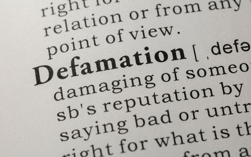 Fake Dictionary_ Dictionary definition of word defamation.
