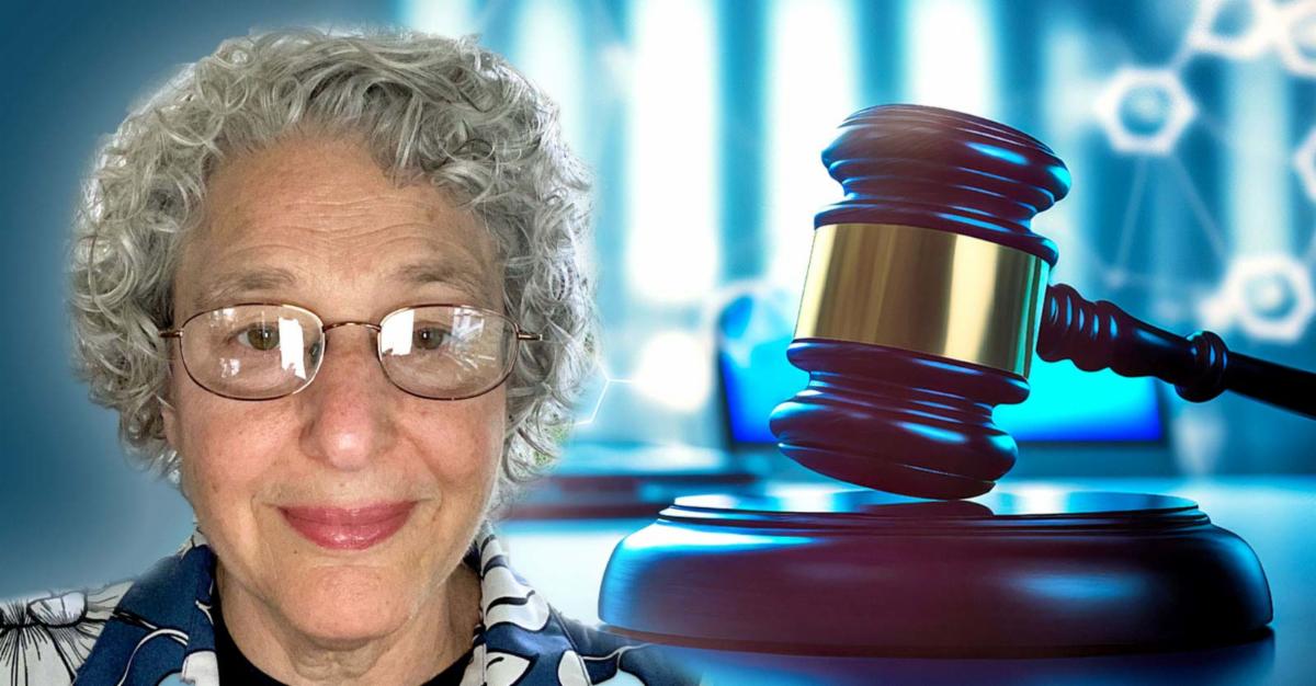 Meryl Nass and gavel