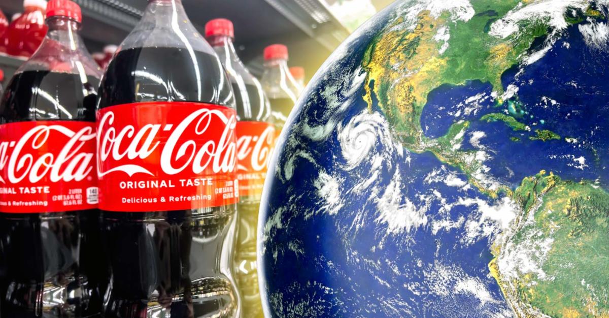 coca-cola bottles and u.s. map