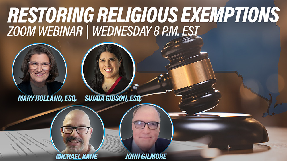 Restoring Religious Exemption Zoom Webinar