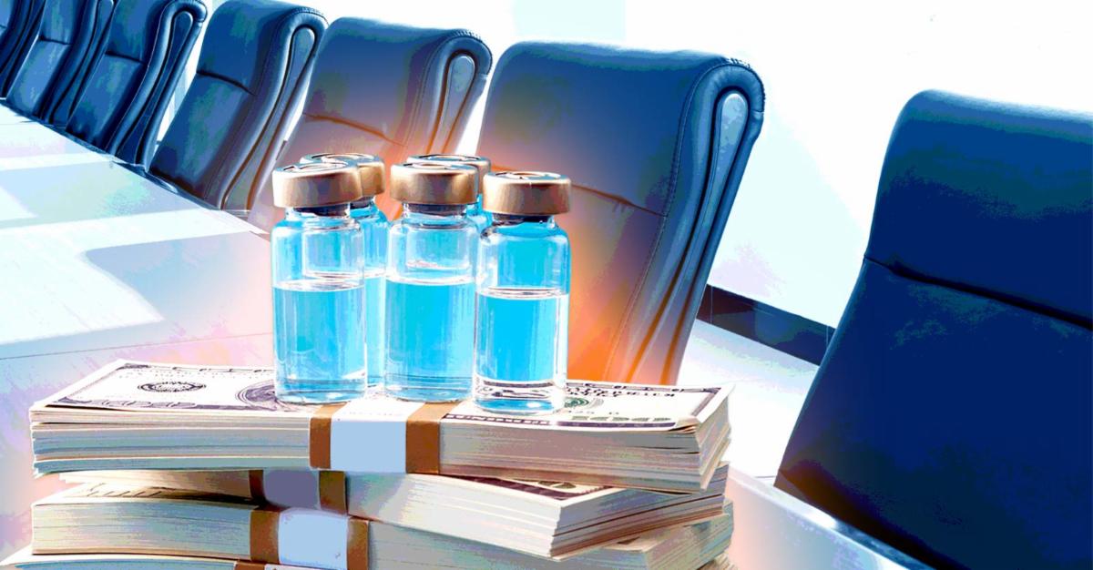 board room and vaccines on top of money