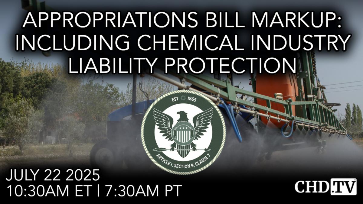 Appropriations Bill Markup Including Chemical Industry Liability Protection