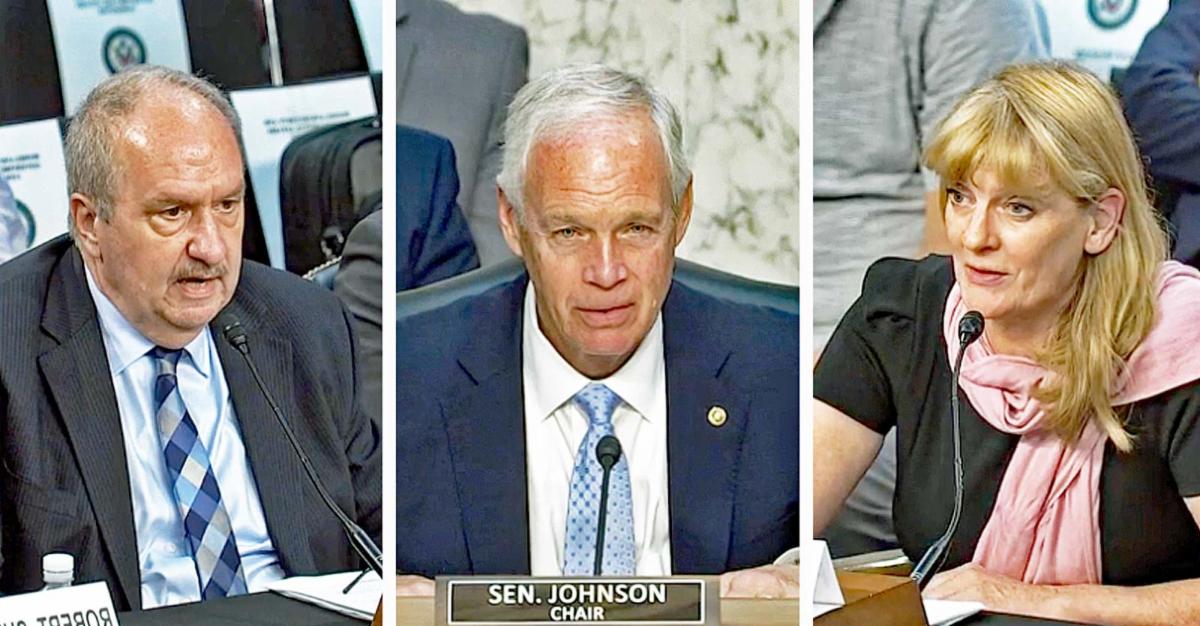 Polly Tommey Brian Hooker and Sen Ron Johnson