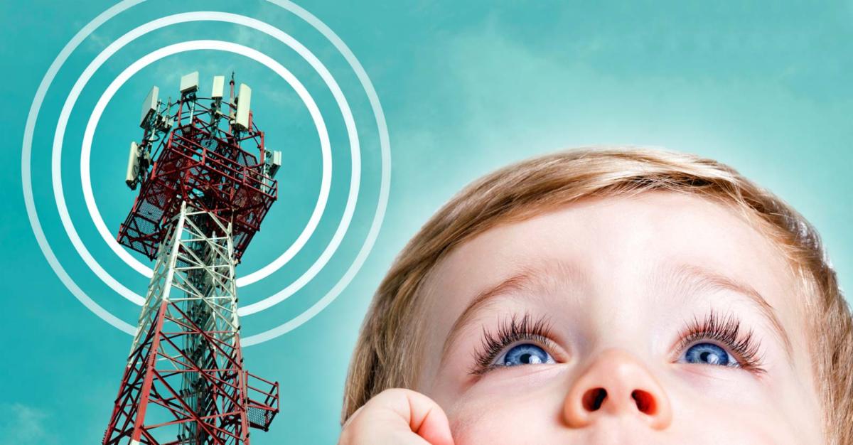 cell tower and child