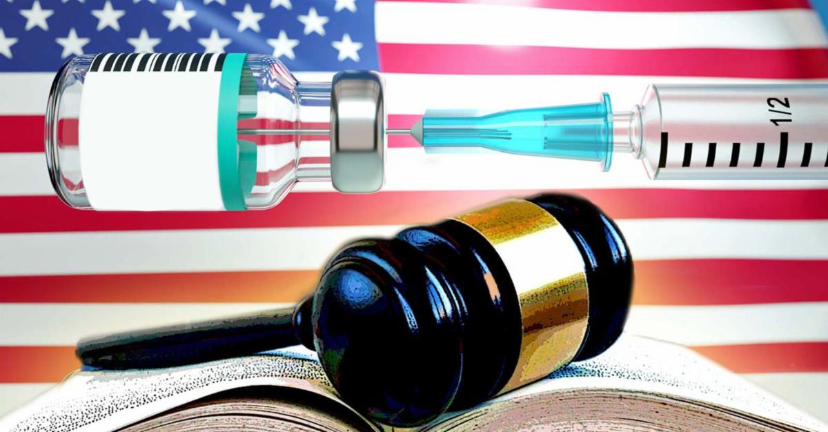 gavel and united states flag