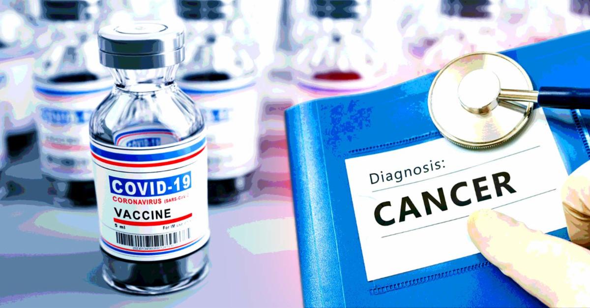 covid vaccines and cancer written on folder