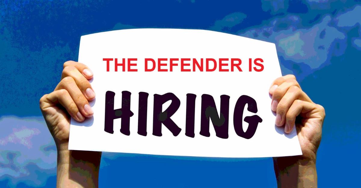 the defender is hiring 