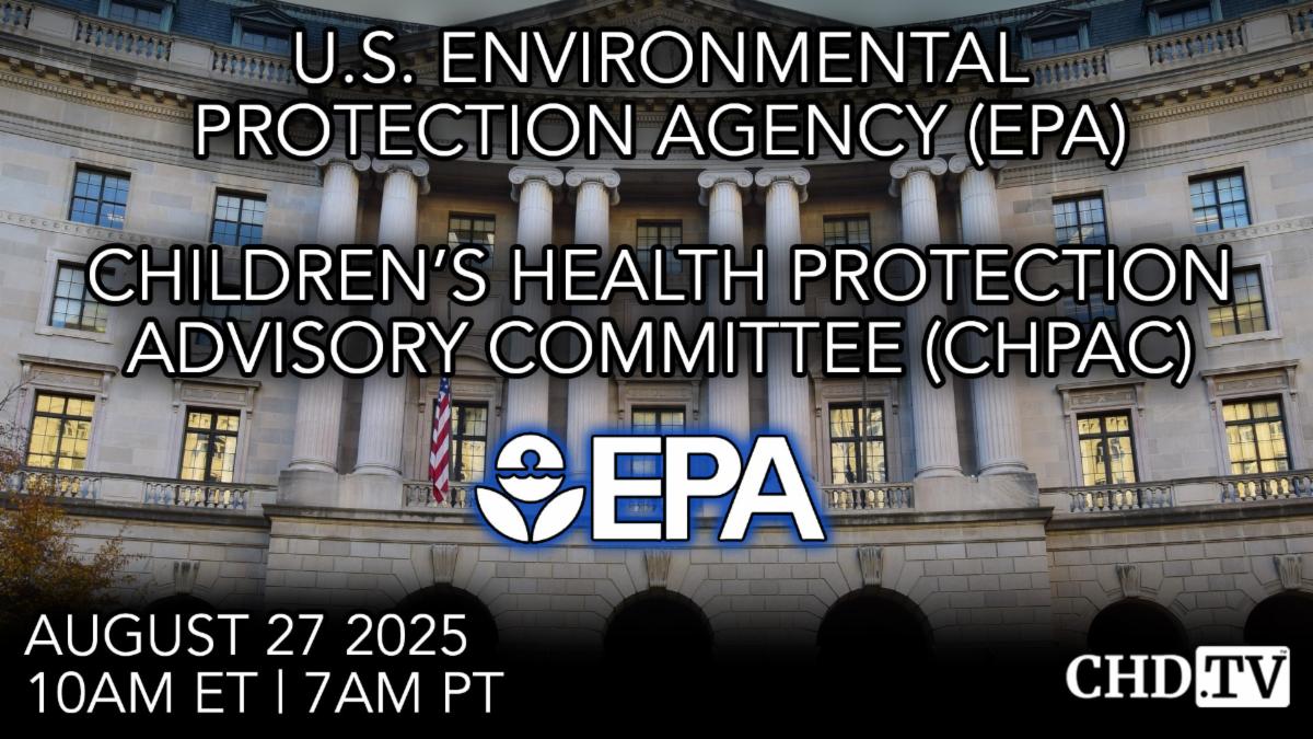 U.S. EPA Children’s Health Protection Advisory Committee Meeting - Aug. 27 and 28