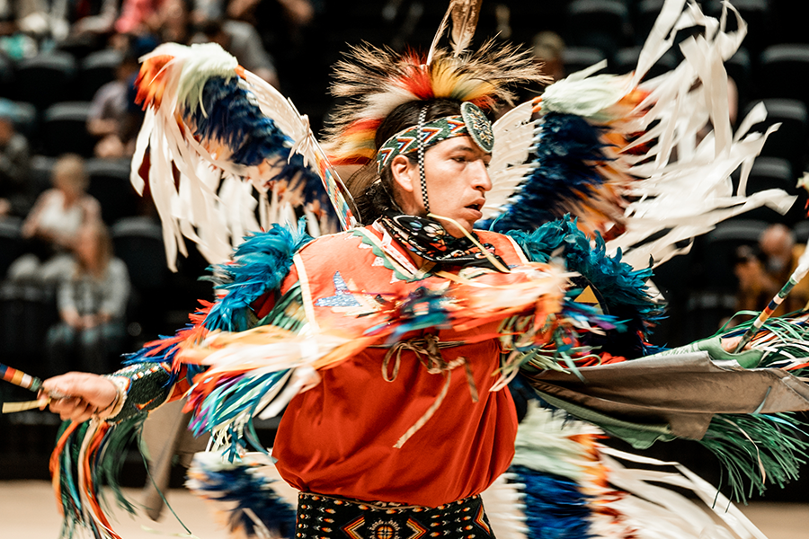 Image of Indigenous Person at Pow Wow