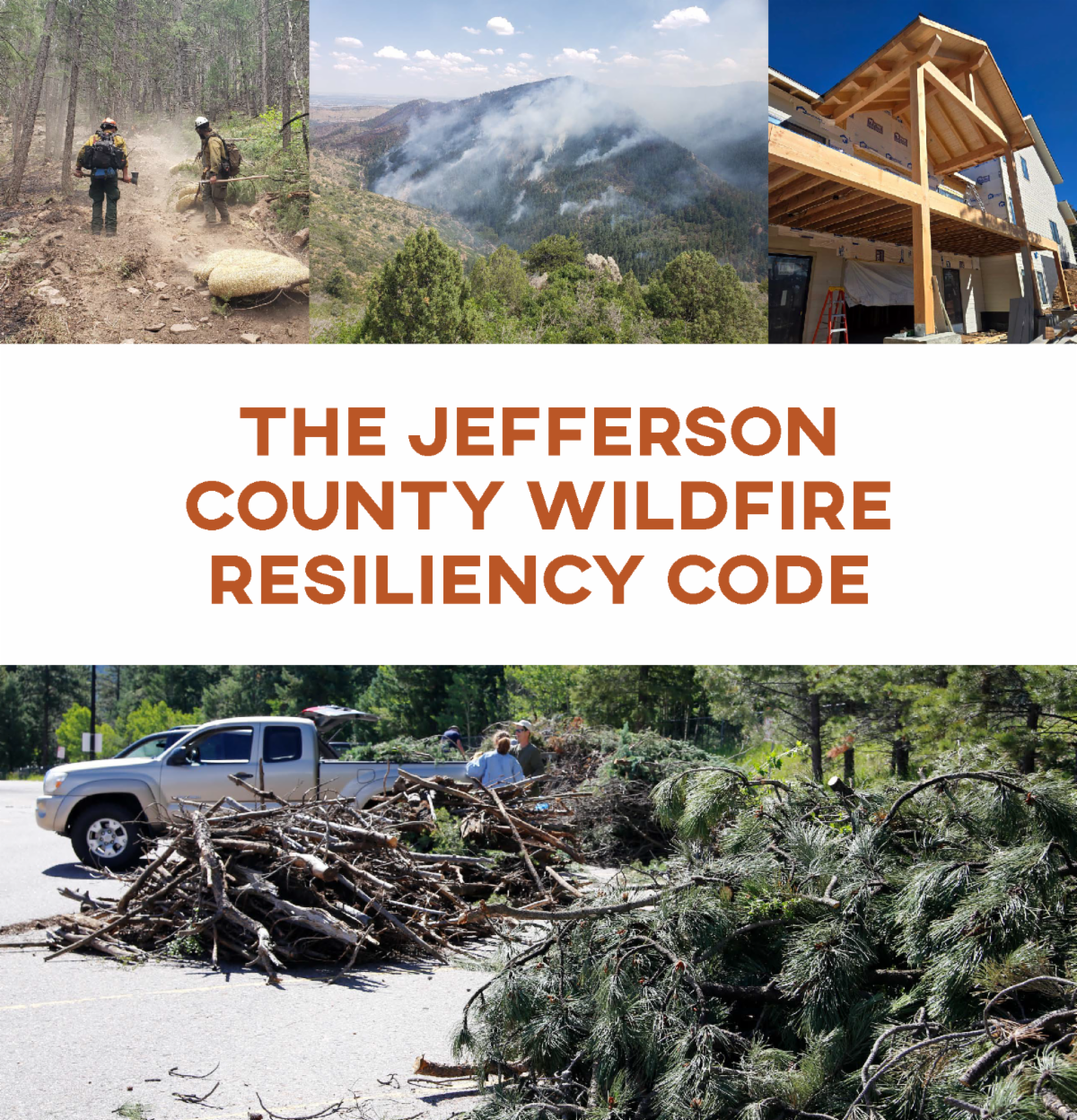 Cover graphic titled Jefferson County Wildfire Resiliency Code.