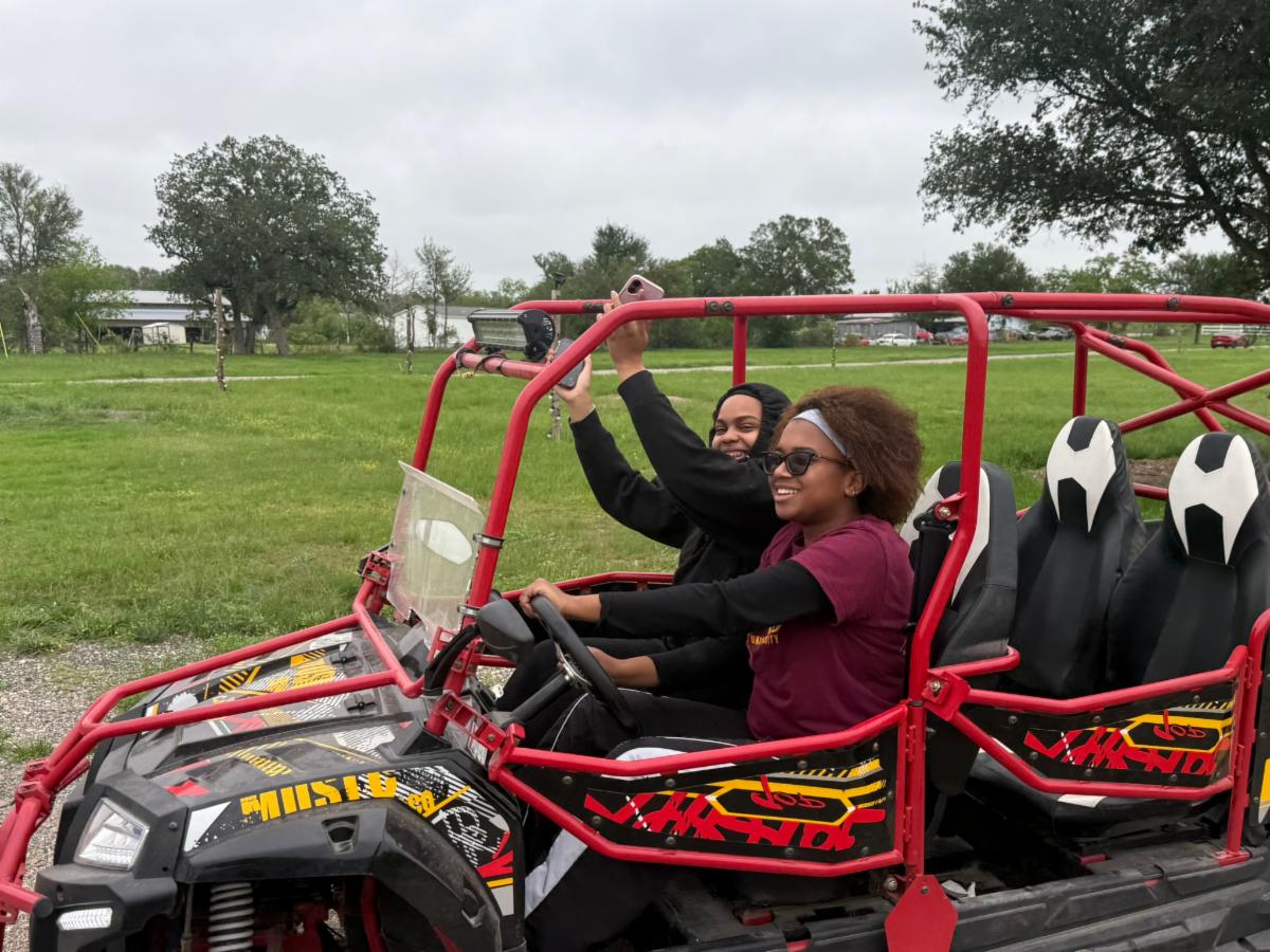 Students enjoying an ATV experience at Blake Manor