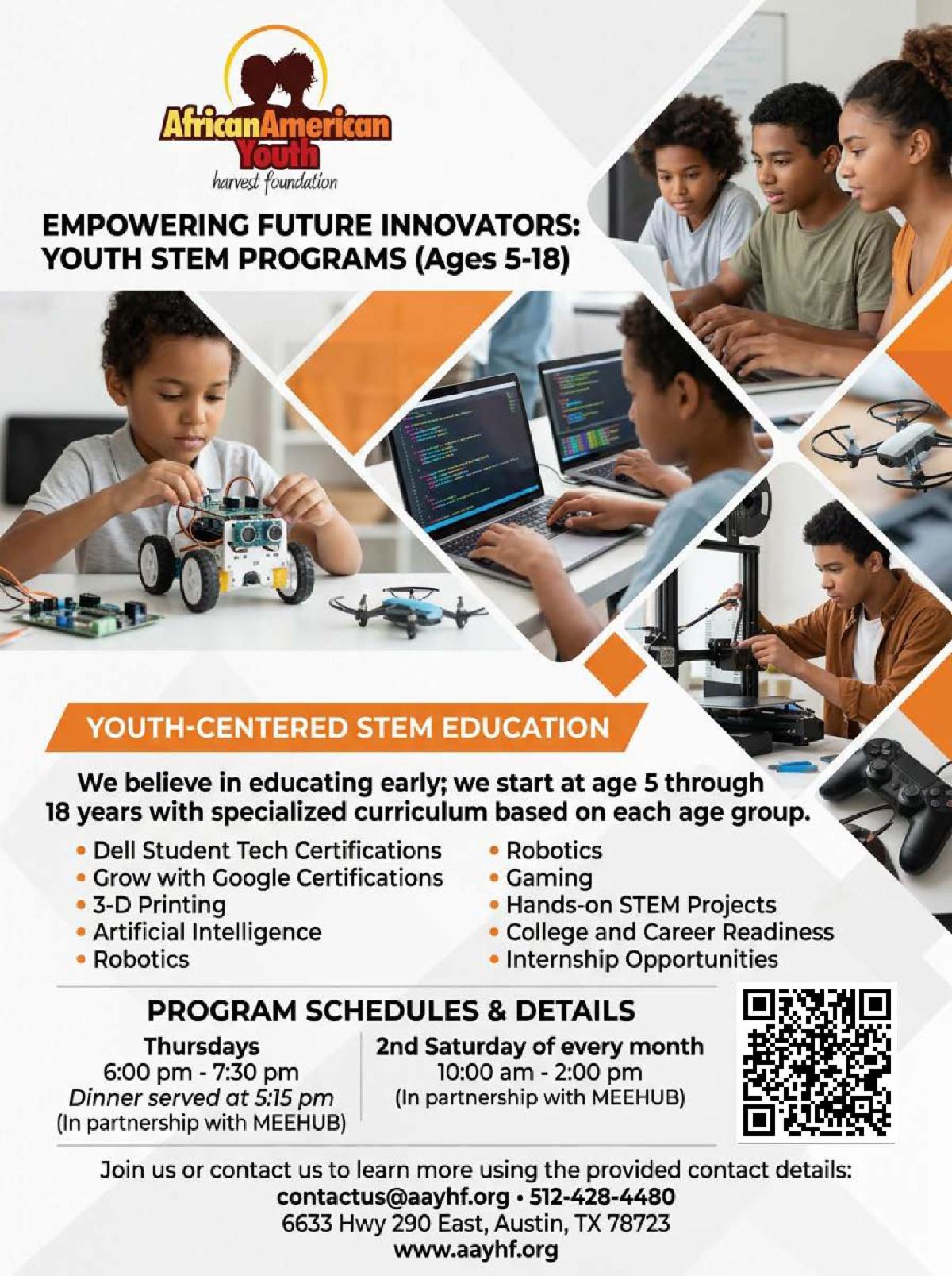 AAYHF STEM program flyer