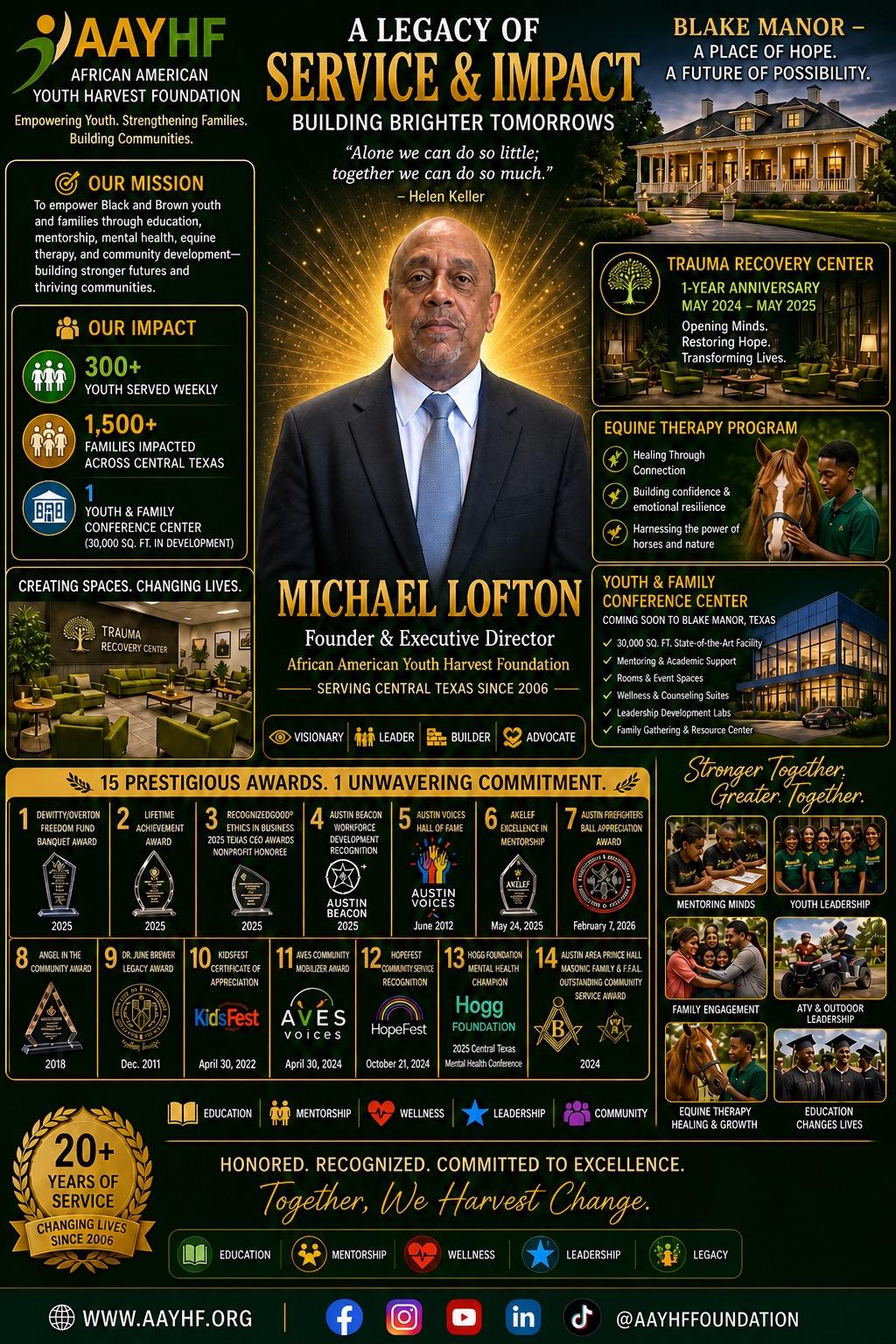 AAYHF legacy of service and impact flyer