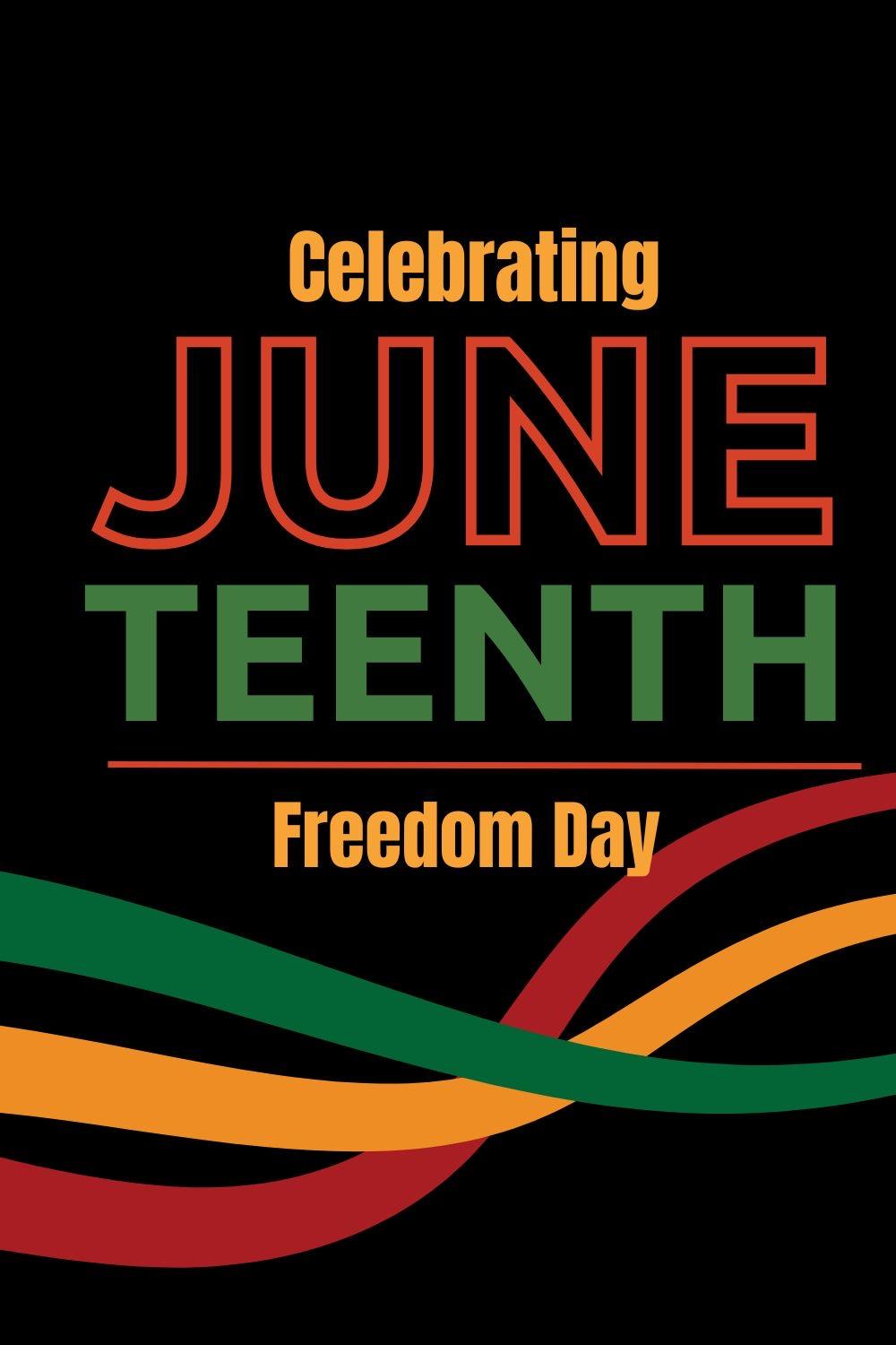 Celebrating Juneteenth Freedom Day graphic