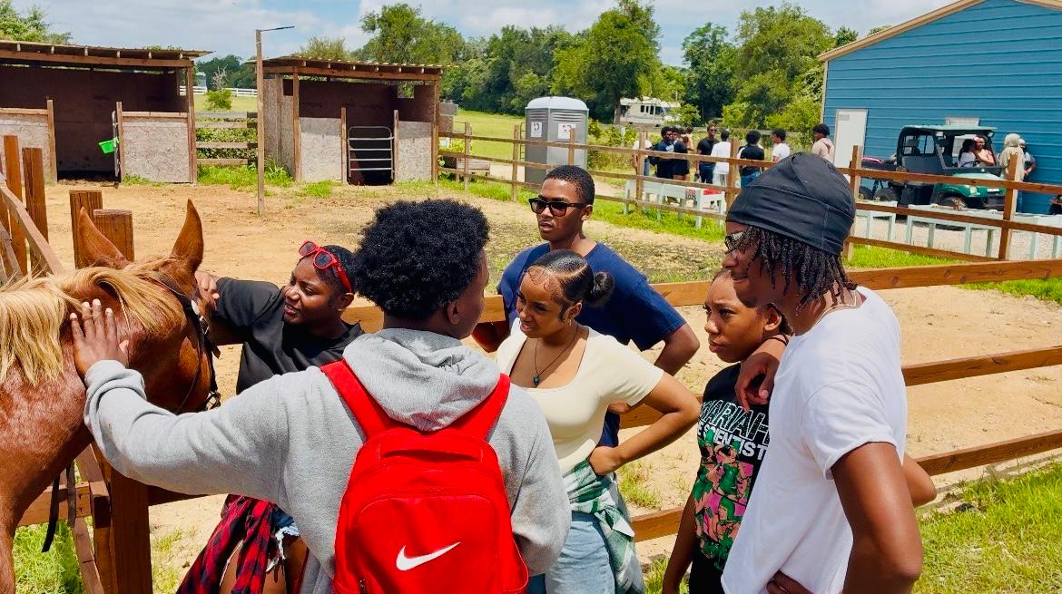 Texas Empowerment Academy students at Blake Manor Ranch