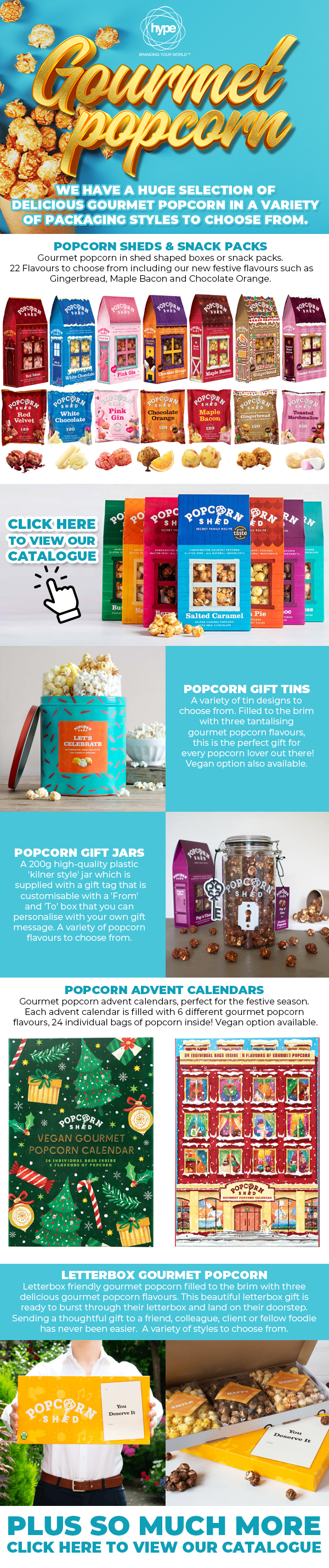 Gourmet Popcorn Incredible Flavours.