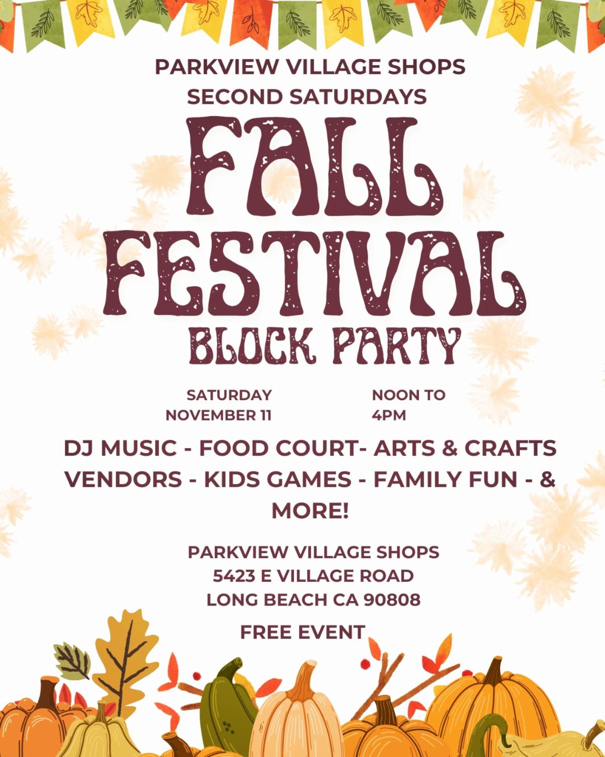 Parkview Second Saturdays Fall Festival