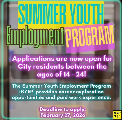 APPLY TO SYEP TODAY!!!