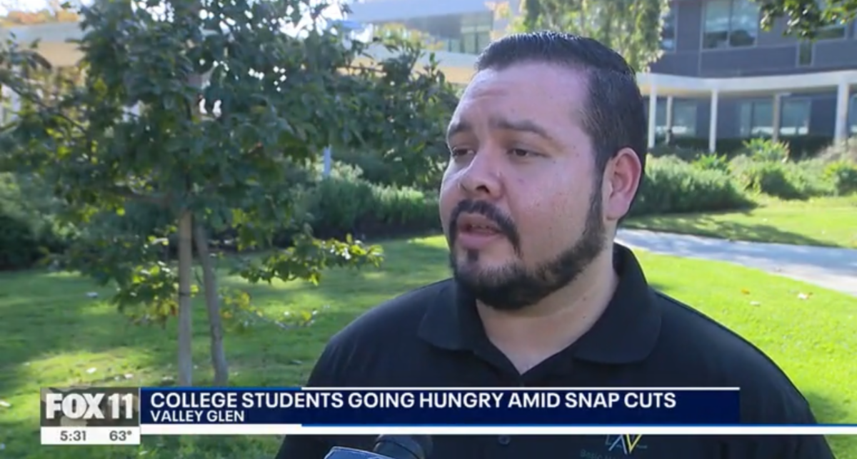 Juan Castellanos from LAVC’s Basic Needs Center interviewed by FOX11 News
